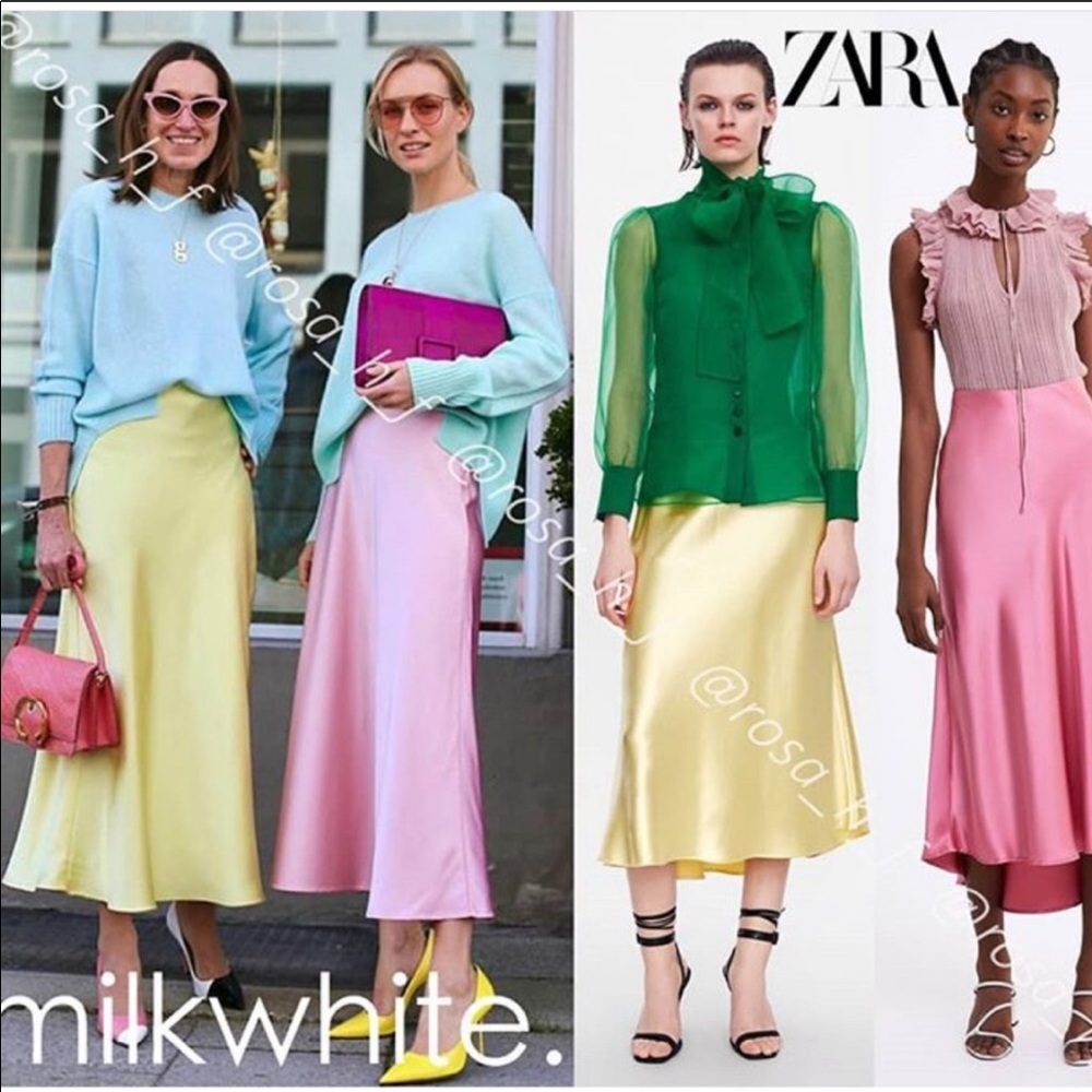 ZARA Satin Skirt